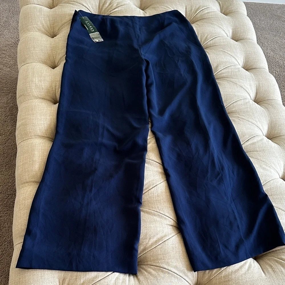 Ralph Lauren Royal Blue Pants with Gold Button Accents